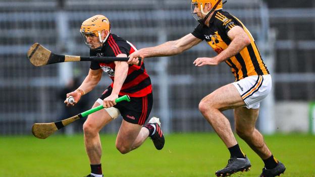 Peter Hogan, Ballygunner, and Gary Brennan, Ballyea, in AIB Munster Club SHC Final action at FBD Semple Stadium.