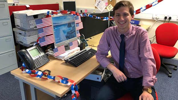 Brian Messina's co-workers in Croke Park make him feel at home on July 4th. 
