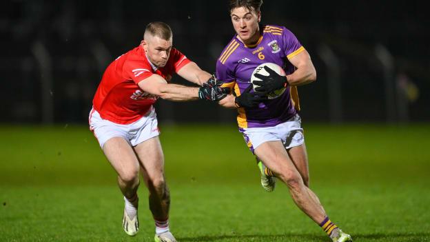 Andy McGowan, Kilmacud Crokes, and Mark Furey, Éire Óg, in AIB Leinster Club SFC action at Netwatch Cullen Park. Photo by Seb Daly/Sportsfile
