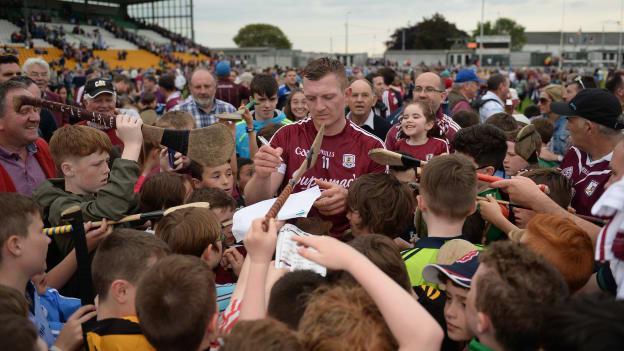 Galway star Joe Canning signing autographs after the Leinster SHC Quarter Final win over Dublin.
