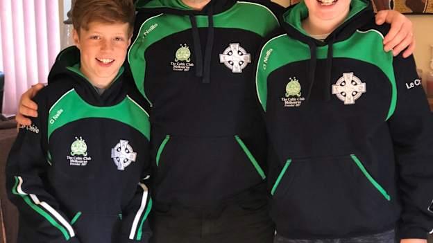 Kids GAA Melbourne founder, Michael Comerford, pictured with his two sons. 