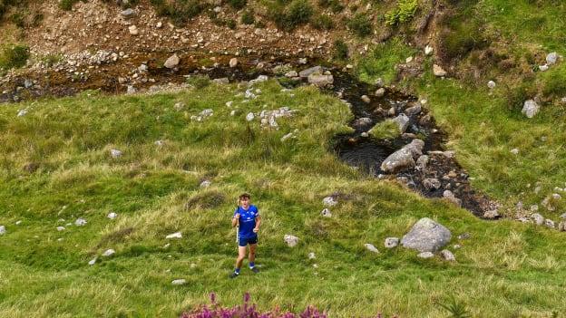 Peter Duggan of Clare during the 2023 M. Donnelly GAA All-Ireland Poc Fada Finals at Annaverna Mountain in the Cooley Peninsula, Ravensdale, Louth. Photo by Piaras Ó Mídheach/Sportsfile.