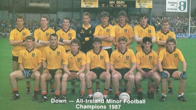 The Down minor team pictured at Croke Park in 1987.