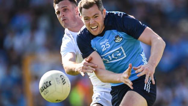 Dean Rock, Dublin, and Eoin Doyle, Kildare, in action at UPMC Nowlan Park. Photo by Piaras Ó Mídheach/Sportsfile