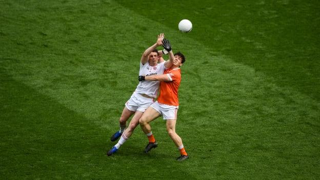 Aidan McCrory in All Ireland SFC Quarter-Final action against Armagh.