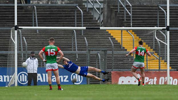 Cillian O'Connor hit the back of the net from a penalty against Clare earlier this year. An injury in this game ruled him out for the remainder of the season. 