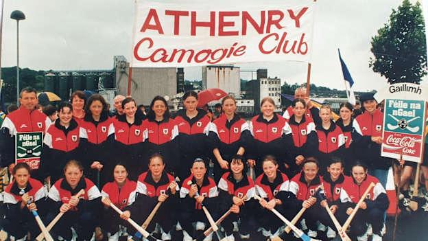 The Athenry Camogie team that won the 1997 Féile na nGael title. Back Row(L to R). Mixie Donoghue(Manager) Sarah Mulkerrins, Moira Coen, Cara Glynn, Des Coen, Ellen Caulfield, Sarah Donoghue, Sharon Quirke, Alice Poniard, Emer Morrissey, Gina Glynn, Frank O Shea, Tracey Feeney, Sandra Laffey, Midge Glynn (Poniard).

Front Row. Rosemary Naughton, Orlaith Ryan, Emma Costello, Martina Molloy, Darelle Coen, Fiona Coffey, Mary Keogh, Gillian Murphy, Aoife Caulfield, Elaine Healy.