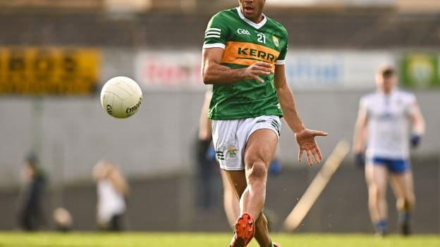 Stefan Okunbor of Kerry during the 2023 Allianz Football League Division 1 match between Kerry and Monaghan at Fitzgerald Stadium in Killarney, Kerry. Photo by Eóin Noonan/Sportsfile