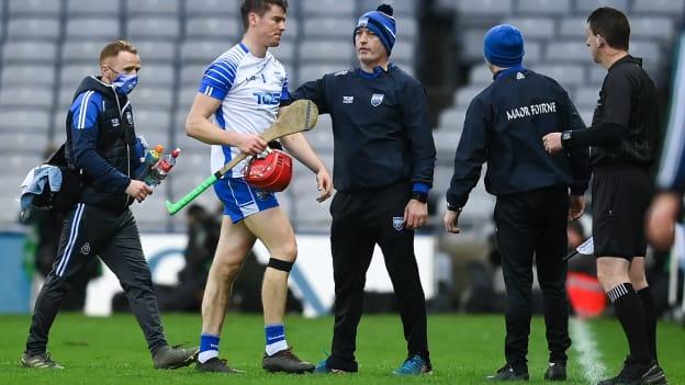 Tadhg de Burca was forced off injured for Waterford in the first half.