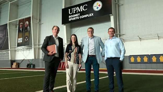 UPMC Concussion Network Clinical Leads, Dr Enda Devitt (Galway GAA) & Dr Tadhg Crowley (Kilkenny GAA) along with UPMC Concussion Network Lead Physiotherapists, Una Ni Mhainin (Bon Secours Galway) & Derek O’Neill (UPMC Whitfield) recently completed a 3-day clinical training at the UPMC Sports Medicine Concussion Programme, Pittsburgh.