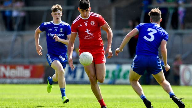 Tyrone's Michael McGleenan on the attack at the Athletic Grounds.