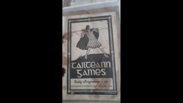 A picture of the programme from the 1924 Tailteann Games, part of Jim Whelan's collection. 