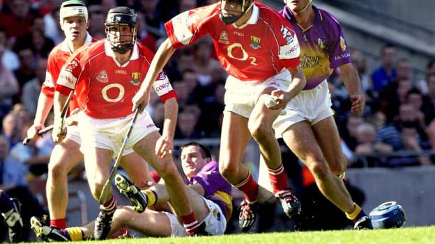 Setanta Ó hAilpín on the charge for Cork against Wexford in the 2003 drawn All-Ireland SHC semi-final. 