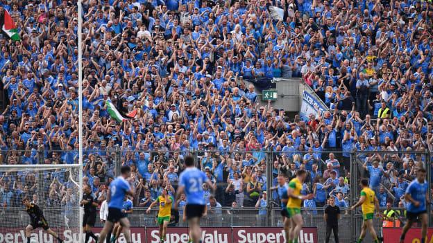 Action from the 2018 All-Ireland SFC Quarter-Final between Dublin and Donegal at Croke Park. 