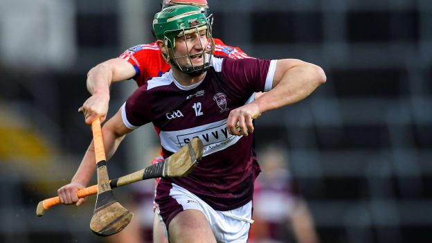 Conor Kenny of Borris-Ileigh in action against Cian Mahoney of St Thomas' during the AIB GAA Hurling All-Ireland Senior Club Championship semi-final between St Thomas' and Borris-Ileigh at LIT Gaelic Grounds in Limerick. 