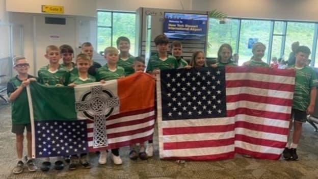 Rockland GAA U11 players on their way to Ireland.