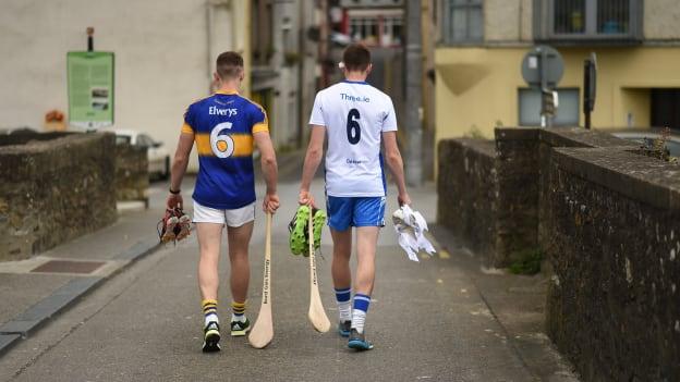 Ronan Maher and Austin Gleeson pictured at the BGE Munster Under 21 Final launch.