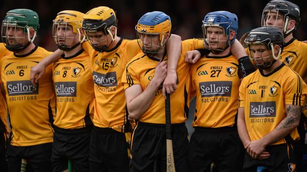 Clonlara players before the Clare SHC Final at Cusack Park in Ennis.