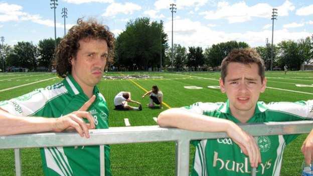 Darragh Ennis, left, pictured in his Montreal Shamrocks days. 