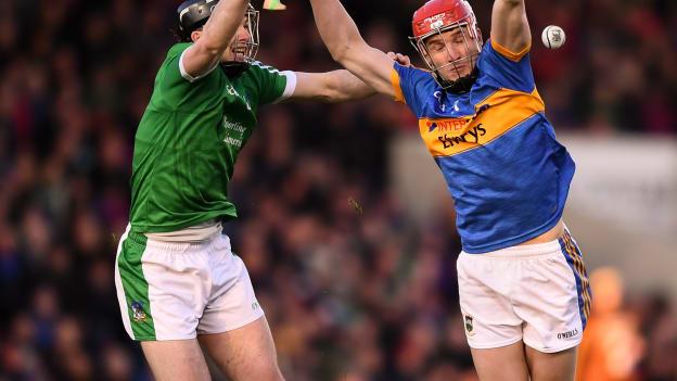 Declan Hannon and Billy McCarthy during the Allianz Hurling League Semi-Final at Semple Stadium.