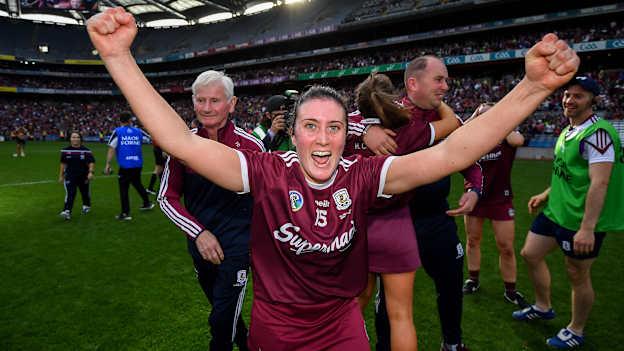 Galway forward Ailish O'Reilly celebrates at Croke Park.