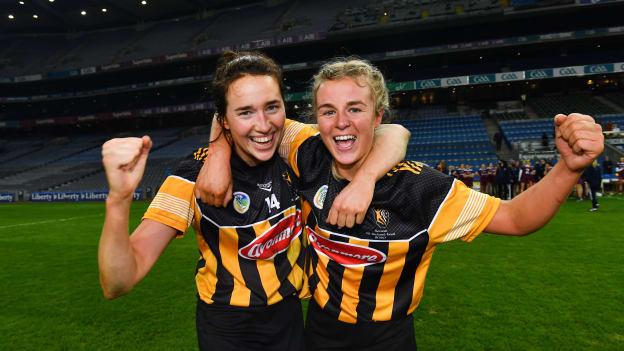 Kilkenny duo Denise Gaule (left) and Grace Walsh were two of six Kilkenny players who won Liberty Insurance All-Stars. Denise Gaule was also named Senior Players’ Player of the Year.