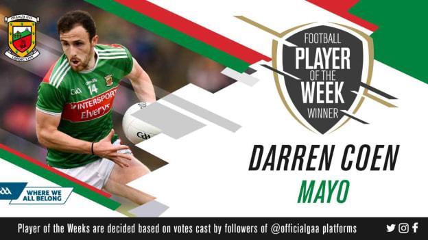 Mayo's Darren Coen is this week's GAA.ie Footballer of the Week. 