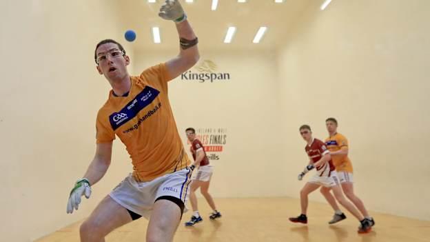 Diarmaid Nash in action during the O'Neill's All-Ireland Senior Doubles Handball Final. 