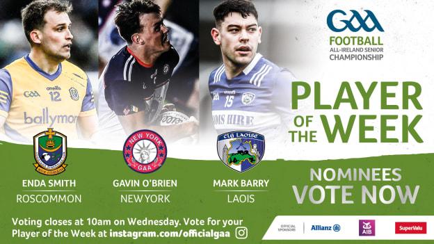 GAA.ie Footballer of the Week nominees.