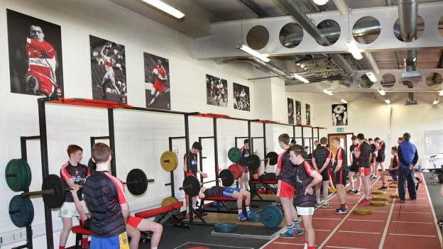 Derry GAA Football Development Squad members doing gym-work at Owenbeg. 