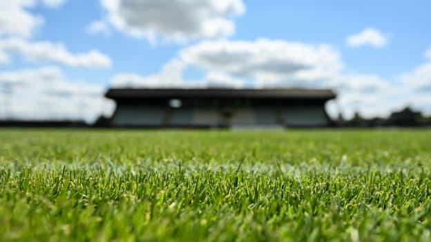 A detailed view of the pitch before the 2023 GAA Football All-Ireland Senior Championship Round 1 match between Louth and Cork at Páirc Tailteann in Navan, Meath. Photo by Seb Daly/Sportsfile.