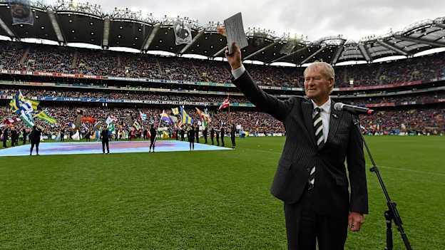Mícheál Ó Muircheartaigh at the Laochra show at Croke Park