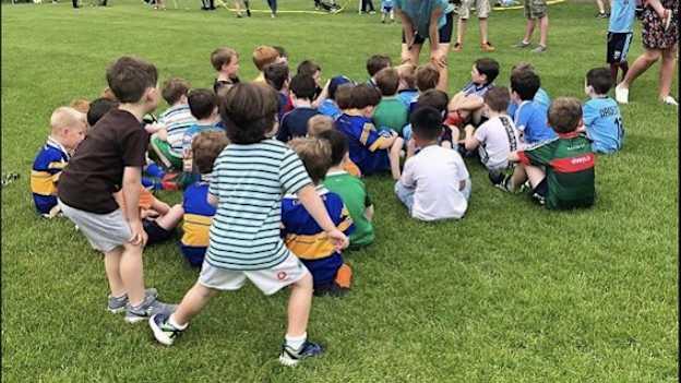 Maria Bergin coaches 400 children every Saturday morning in Castleknock GAA Club's nursery. 