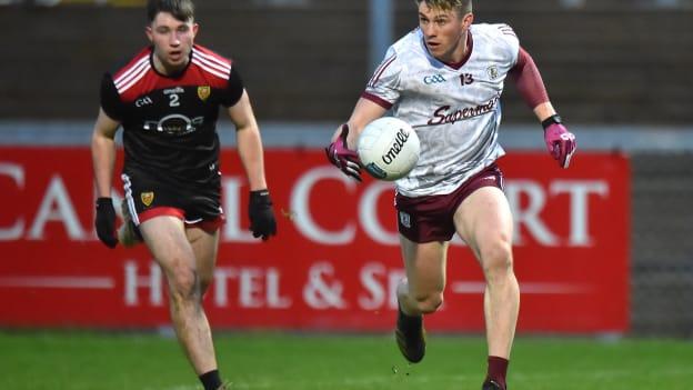 Galway's Shane Walsh on the attack at Páirc Esler.