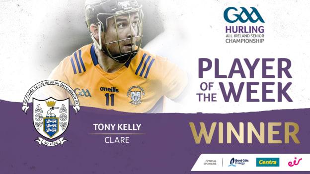 
The public has voted Tony Kelly the GAA.ie Hurler of the Week. 