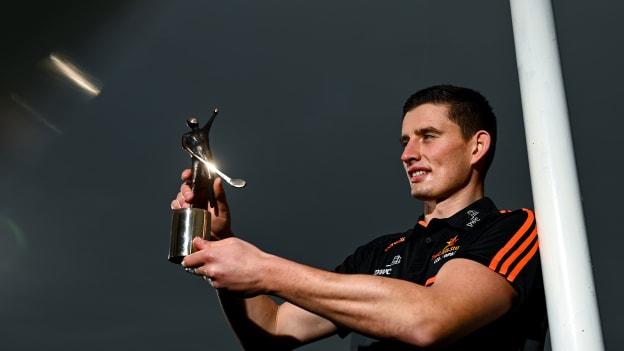 PwC GAA/GPA Hurler of the Month for October, Gearóid Hegarty of Limerick, with his award at Desmond College in Newcastlewest, Limerick.