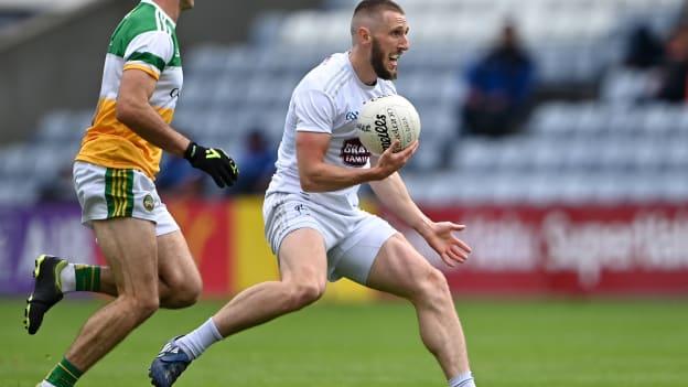 Neil Flynn, Kildare, and Colm Doyle, Offaly, in Leinster SFC action.