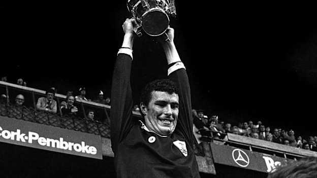 Joe Connolly lifts the Liam McCarthy Cup in 1980.