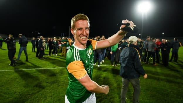 Dungannon's David Walsh celebrates at Healy Park.