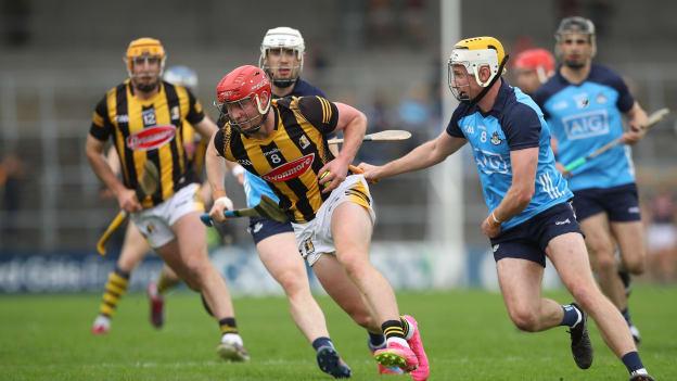 Adrian Mullen, Kilkenny, and Mark Grogan, Dublin, in Leinster SHC action at UPMC Nowlan Park. Photo by Michael P Ryan/Sportsfile
