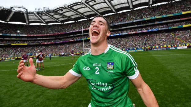 Sean Finn celebrates following Limerick's All Ireland SHC Final victory over Galway at Croke Park.