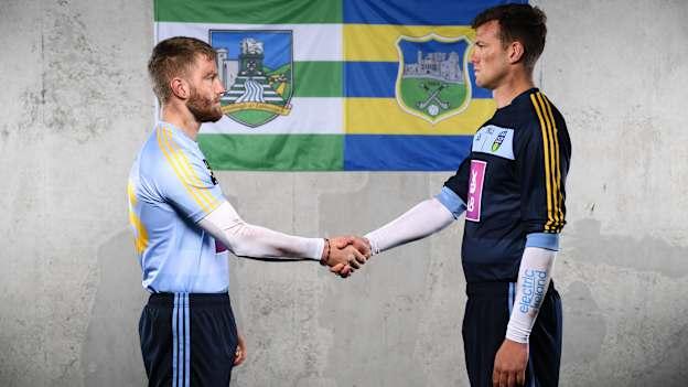 Seamus Flanagan of UCD and Limerick, left, and Brian Hogan of UCD and Tipperary in attendance at the launch of Electric Ireland’s Sigerson, Fitzgibbon and Higher Education Championships announcement at Clanna Gael GAA Club in Dublin. 