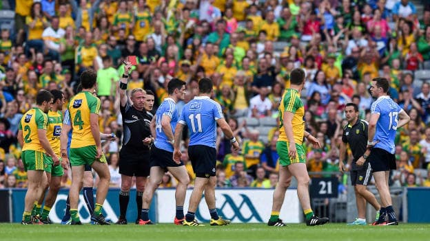 Diarmuid Connolly was sent off for Dublin.