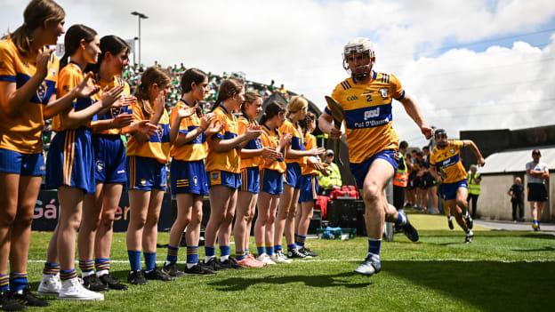 Clare's Adam Hogan running on the pitch at TUS Gaelic Grounds on Munster SHC Final day. Photo by Eóin Noonan/Sportsfile