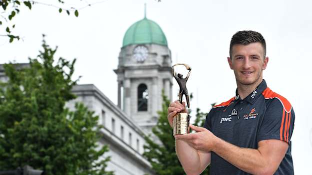 Cork hurler Patrick Horgan after being presented with his PwC GAA/GPA Player of the Month Award at a reception in PwC Offices, Cork.