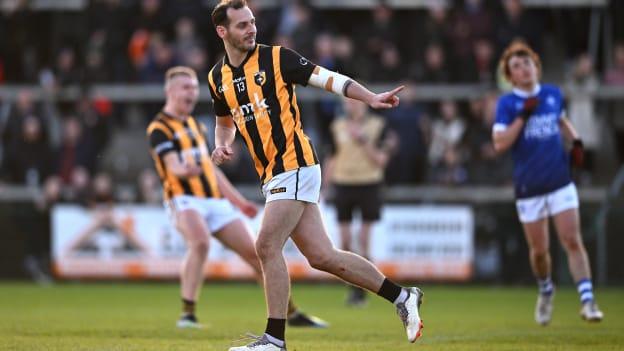 Jamie Clarke celebrates after scoring a goal for Crossmaglen Rangers against Clan na Gael. Photo by Ben McShane/Sportsfile