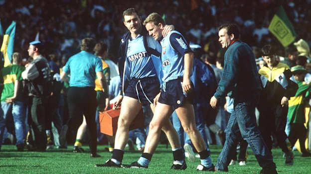 Ciaran Walsh and Keith Barr following the game.