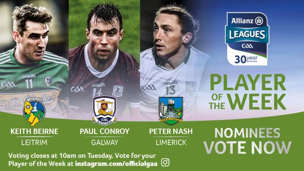 Keith Beirne, Paul Conroy, and Peter Nash are this week's GAA.ie Footballer of the Week nominees. 