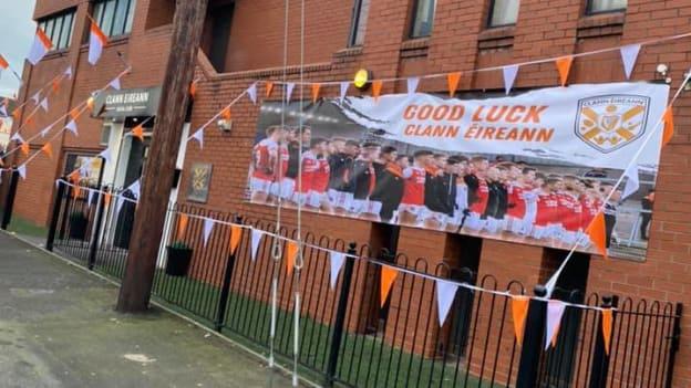 Tannaghmore has been turned orange and white ahead of Clann Eireann's clash with Crossmaglen in Sunday's Armagh SFC Final. 