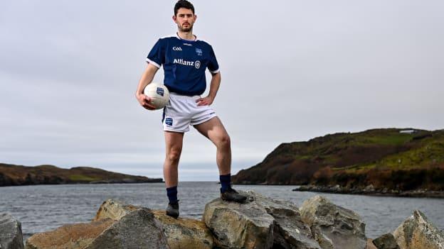 The Allianz Football League was officially launched today. This is the 30th season that Allianz has sponsored the Allianz Leagues, making it one of the longest sponsorships in Irish sport. Pictured at the launch at Kilcar GAA Club is Donegal footballer Ryan McHugh. 